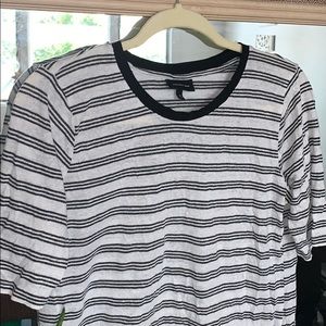 Black and white striped tee